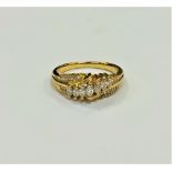 A 14ct gold marquise cut diamond ring, size M CONDITION REPORT: 3.