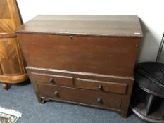 An early nineteenth century pine mule chest