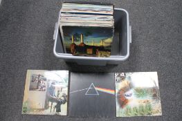 A box of LP records, Pink Floyd,