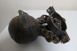 A metal ball and chain