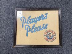 A framed Player's Please advertisement