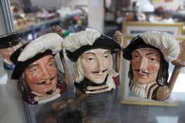 Three Royal Doulton character jugs including Three Musketeers (3)