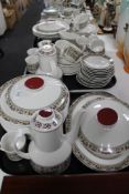 A large quantity of Royal Doulton Fire Glow tea,