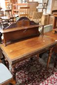 A 19th century mahogany desk fitted two drawers.