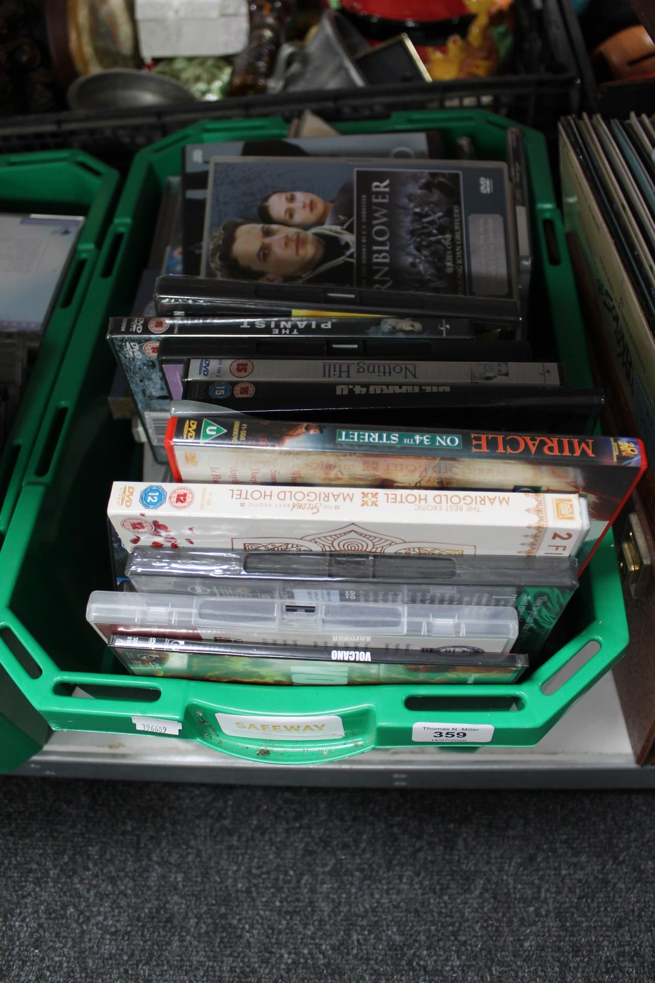 A large crate of DVD's