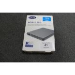 Lacie : Mobile SSD, 1TB, High Performance External SSD, model LRD0TUA, brand new, box still sealed.