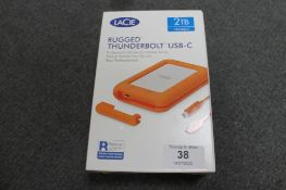Lacie : A Rugged Thunderbolt USB-C 2TB Professional All-Terrain Mobile Drive, brand new,