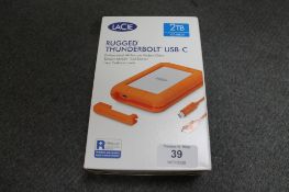 Lacie : A Rugged Thunderbolt USB-C 2TB Professional All-Terrain Mobile Drive, brand new,