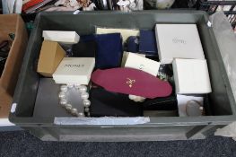 A large box of costume jewellery