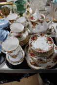 A tray of Royal Albert tea china, teapot,