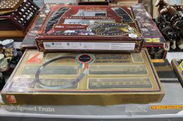 Three model train sets to include Hornby high speed train,