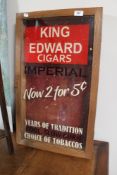 A display cabinet with oak frame - King Edward's Cigars