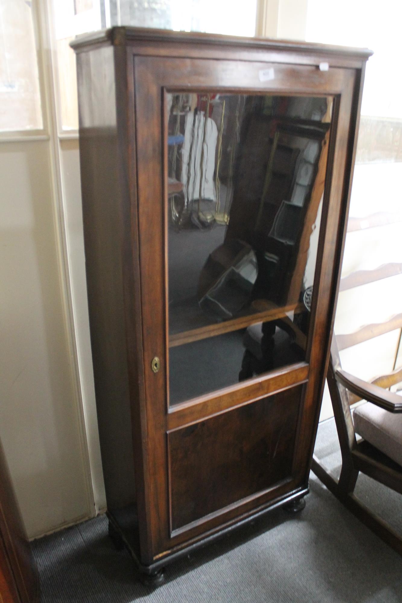 A 19th century mahogany glazed cabinet