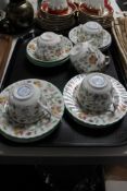 A tray of Minton Haddon Hall tea china