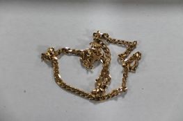 A 9ct gold curb link necklace, length 50cm. CONDITION REPORT: 15g.