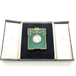 A cased silver gilt clock by Kitney & Co