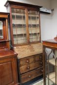 A Victorian mahogany bureau bookcase a/f CONDITION REPORT: 100cm wide by 53cm deep
