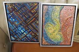 Two continental oil on canvas in silvered frames
