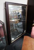 Two large mahogany framed mirrors