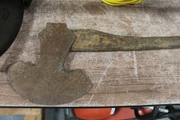 An antique felling axe