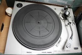 A GEC hifi turntable and a Hitachi amplifier