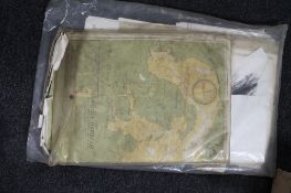 A quantity of vintage maps