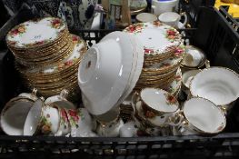 A very large quantity of Royal Albert Old Country Roses tea and dinner ware