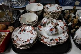 A tray of 19th century tea china