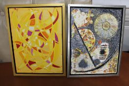 Two continental oil on canvas in silvered frames