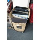 A box of lever arch files etc