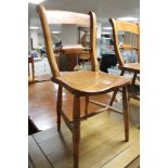 A set of six nineteenth century elm kitchen chairs CONDITION REPORT: These are a