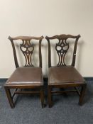 A pair of nineteenth century mahogany dining chairs