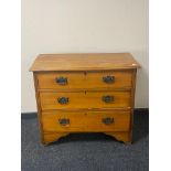 An Edwardian three drawer chest