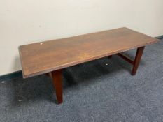 A hardwood low coffee table