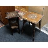 A Damascus mother of pearl inlaid occasional table,