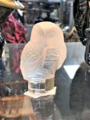 A Lalique crystal owl height 8.