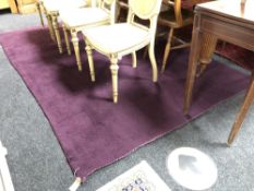 A contemporary purple carpet