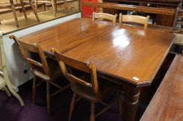 A nineteenth century mahogany extending dining table