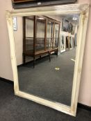 A cream traditional style mirror 106 cm x 136 cm