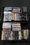 Two large crates of dvds