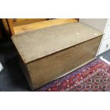 A nineteenth century pine blanket box