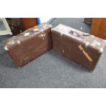 Two vintage luggage cases