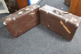 Two vintage luggage cases