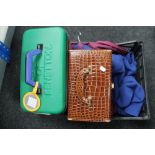 A vanity case, travel case,