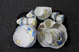 A tray of Radford's primrose tea china