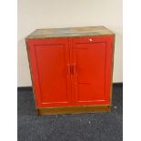 A painted school cabinet