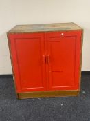 A painted school cabinet