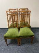 A set of four nineteenth century dining chairs