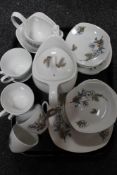 A tray of Mid Winter tea ware