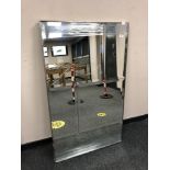 An all glass panel mirror